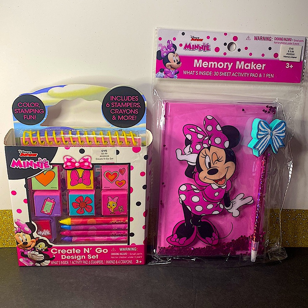 DISNEY JUNIOR MINNIE DESIGN SET & MEMORY MAKER NEW